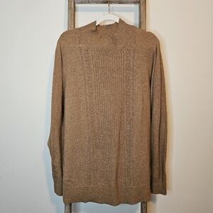 ⭐️40% Off⭐️ Old Navy Pointelle Mockneck Camel Sweater